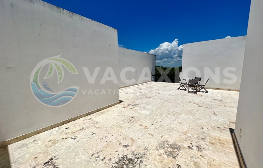 2-Bedroom Penthouse Lock-Off with Private Terrace for Rent in Bahia Principe, Akumal