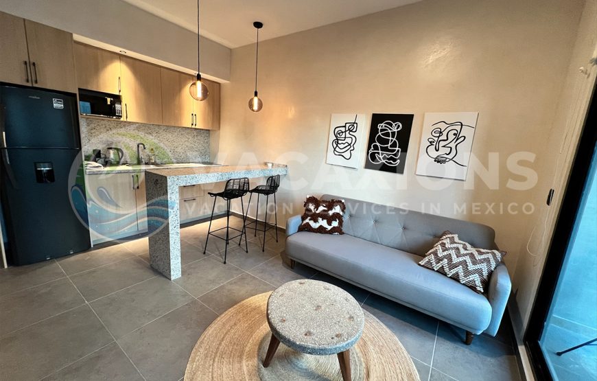 New & Modern Studio Rental Steps from la 5ta Avenida in Playa Del Carmen